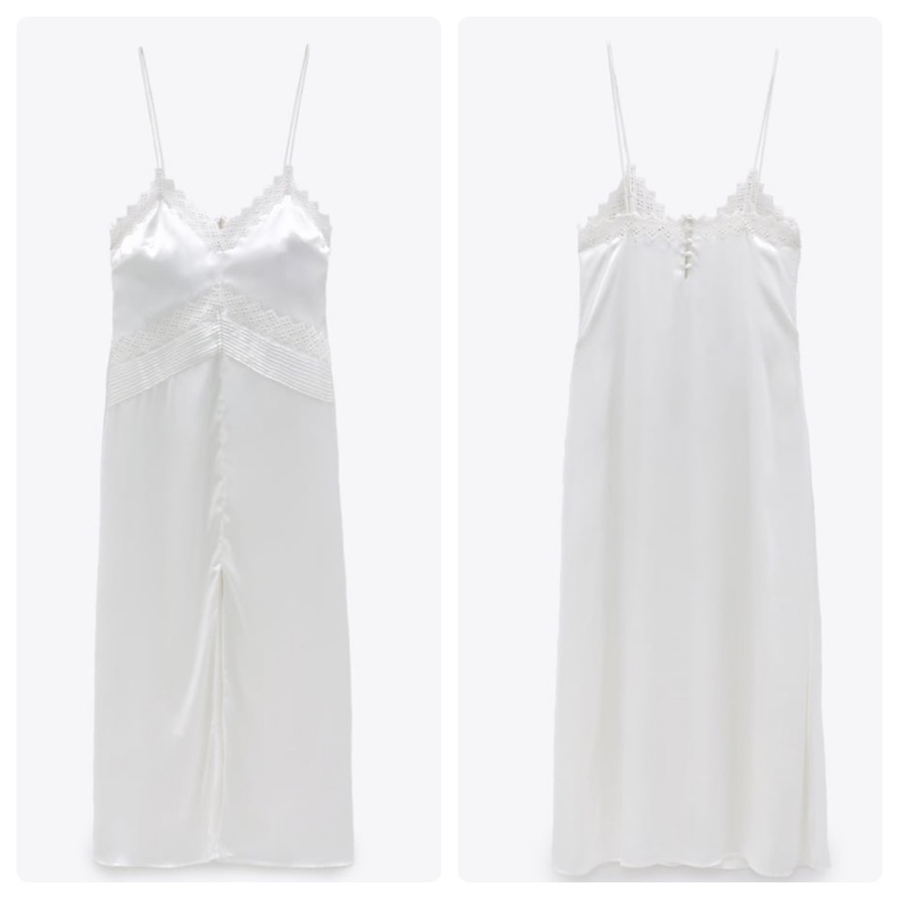 GORGEOUS ZARA NWT Satin Effect Slip Dress - Picture 14 of 15